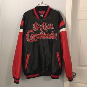 Faux-Leather St. Louis Cardinals Team Jacket Large